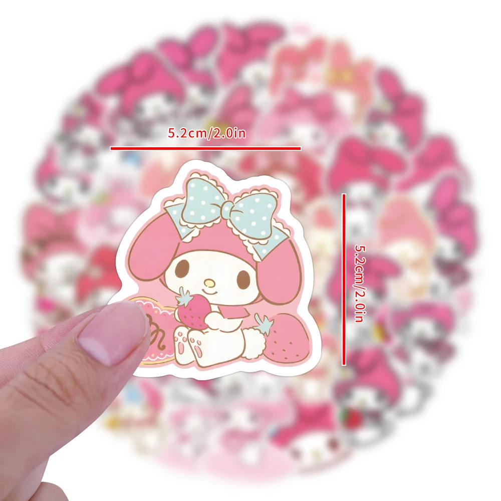 

10/30/60pcs Kawaii Sanrio My Melody Stickers Art Graffiti Sticker Bike Luggage Guitar Notebook Cartoon Graffiti Decal Girls Toys
