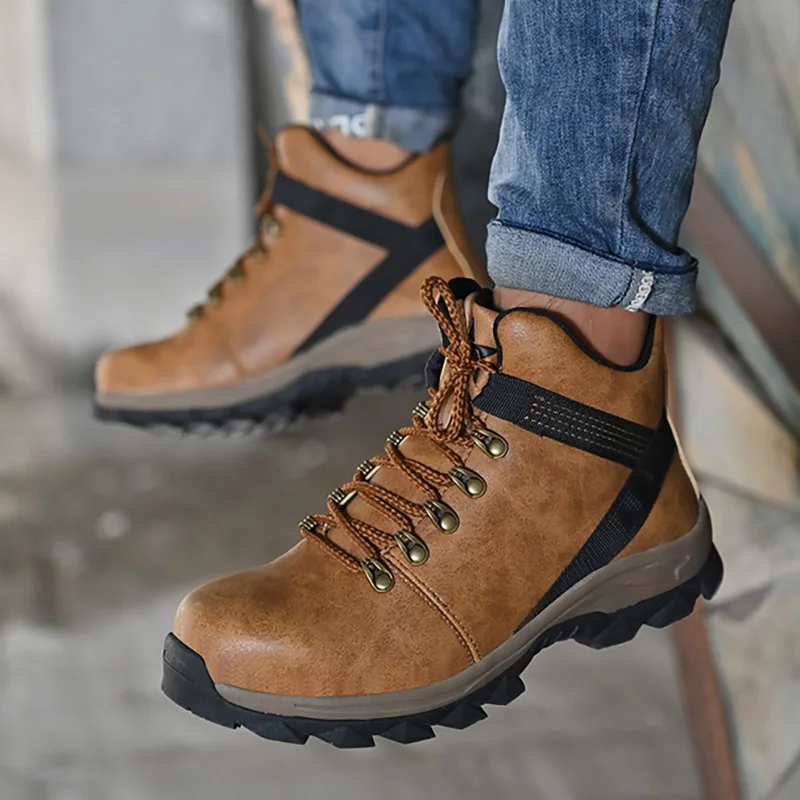 Steel Toe Work Boots Indestructible Safety Shoes Men Steel Cap Puncture-Proof Sneakers Male Footwear Construction Work Shoes