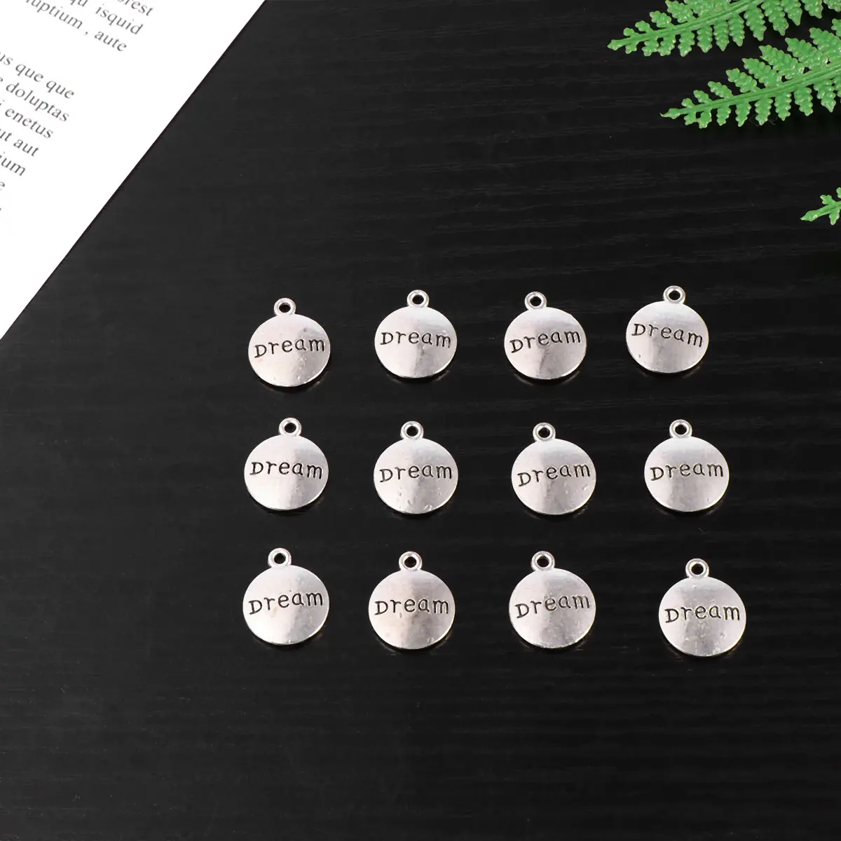 

100 Pcs DIY Pendant Jewelry Making Pendants Metal Charms Fashion Single Hole Alloy