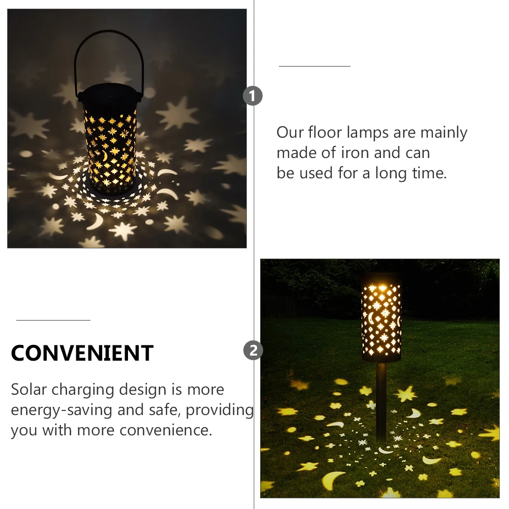 

2Pcs Solar Lawn Lights Wrought Iron Garden Decorative Projection Plug Waterproof Outdoor Wedding Landscape Lighting