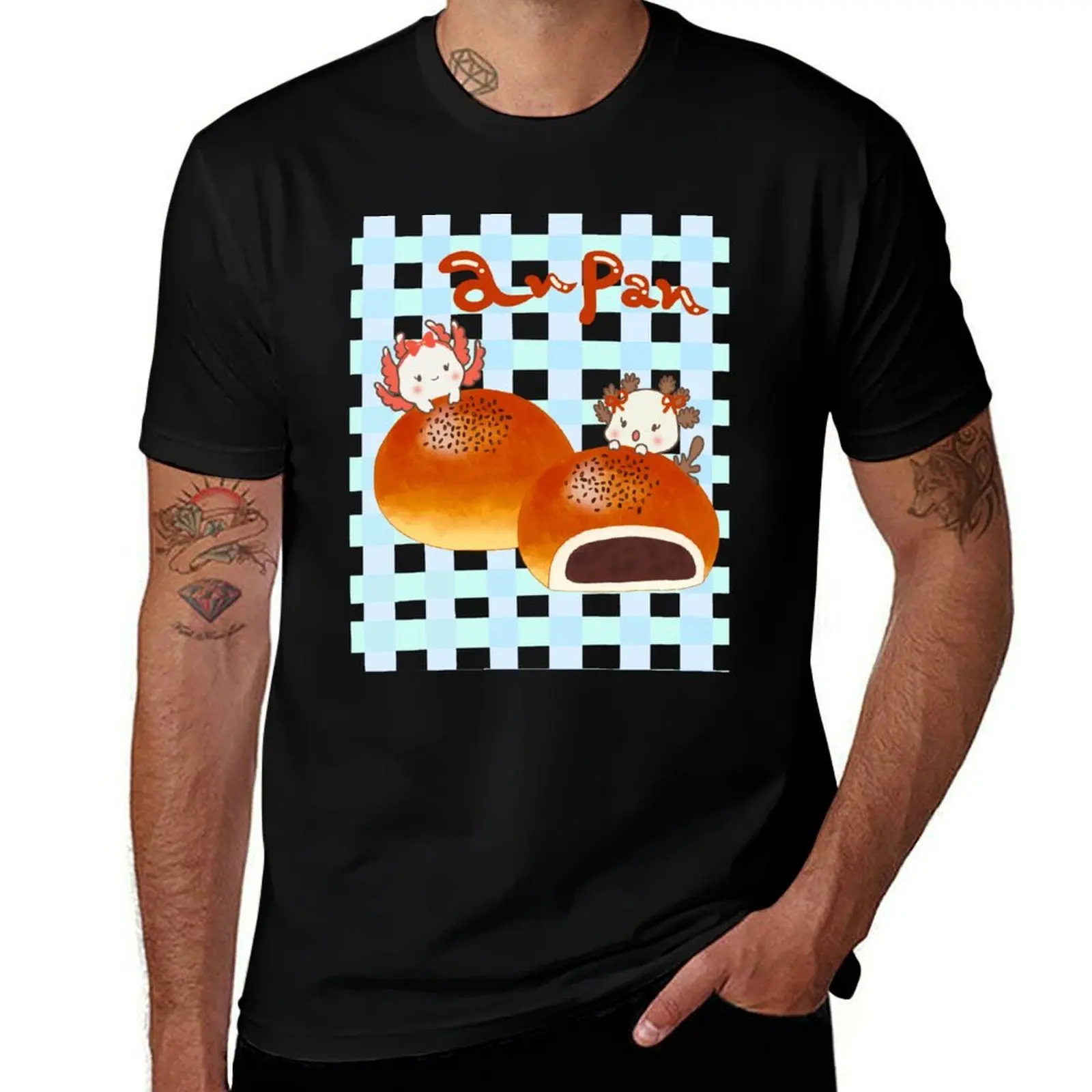 

Anpan(あんぱん) red bean bun with WHITE NIGHT and RED EARTH-Haato the Gang of Salamander T-Shirt vintage mens cotton t shirts