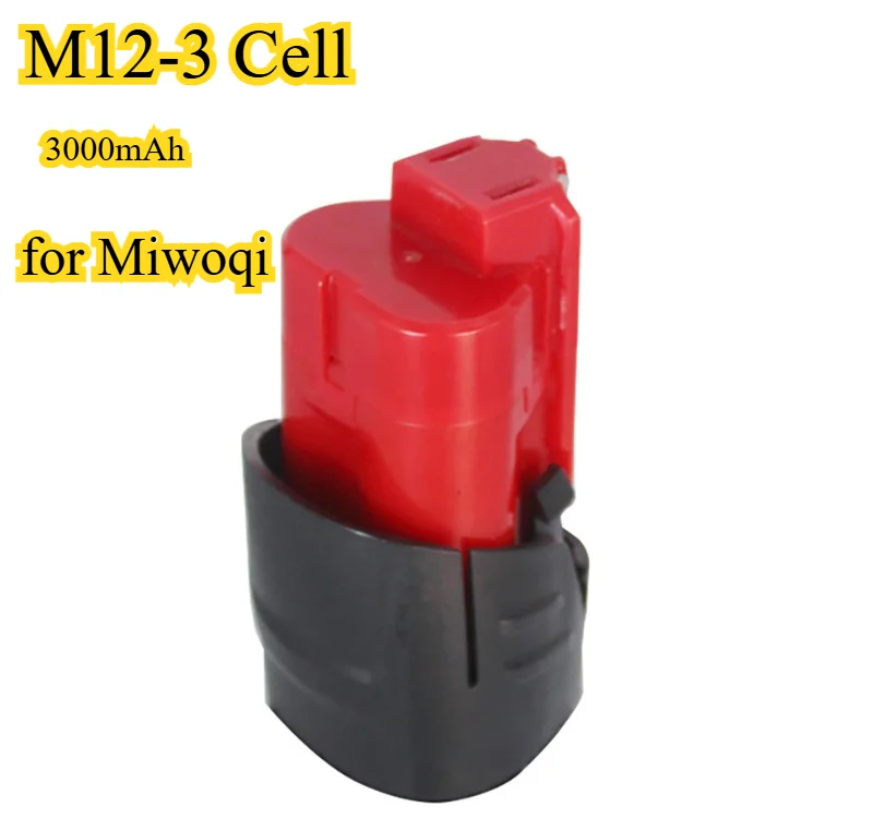 

3000mAh M12-3 Cell Lithium Battery Suitable for Miwoqi Milwaukee 10.8V M12-3 Cell Power Tool Battery