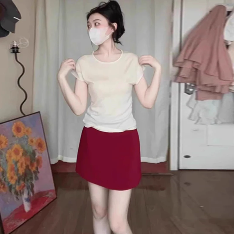 Sexy High Waist  Skirt Women's Winter Short Skirt Sweet And Desirable Skirts plus Size Korean Style Commute Style