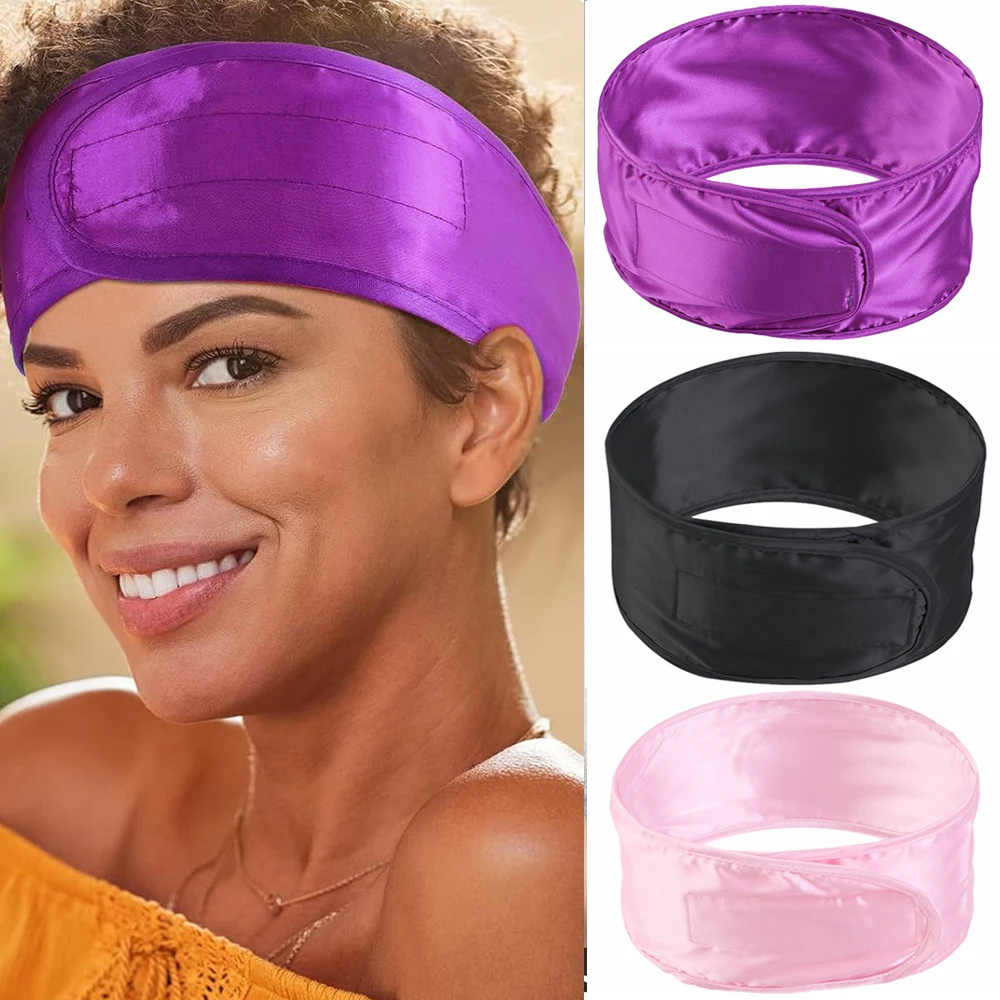 

Women Satin Hairband Face Wash And Makeup Ultra Wide Headband Beauty Salon Head Wrap Hair Bands For Female Accesorios Para Mujer