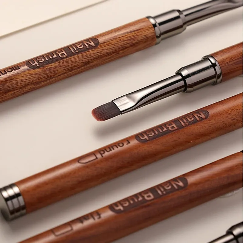 1/5개 네일 아트 브러쉬 삼각형 드로잉 페인팅 라인 펜 라이너 그라데이션 플랫 라운드 메탈 프렌치 매니큐어 도구