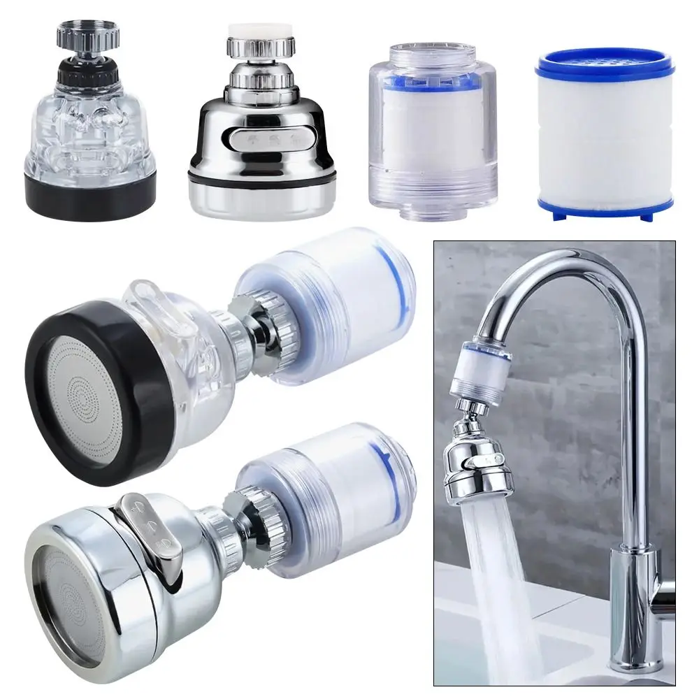 1Pcs Bubbler Dispenser Faucet Aerator Nozzle Tap Extension Connector Water Saving Water Filters Shower Head 3 Modes