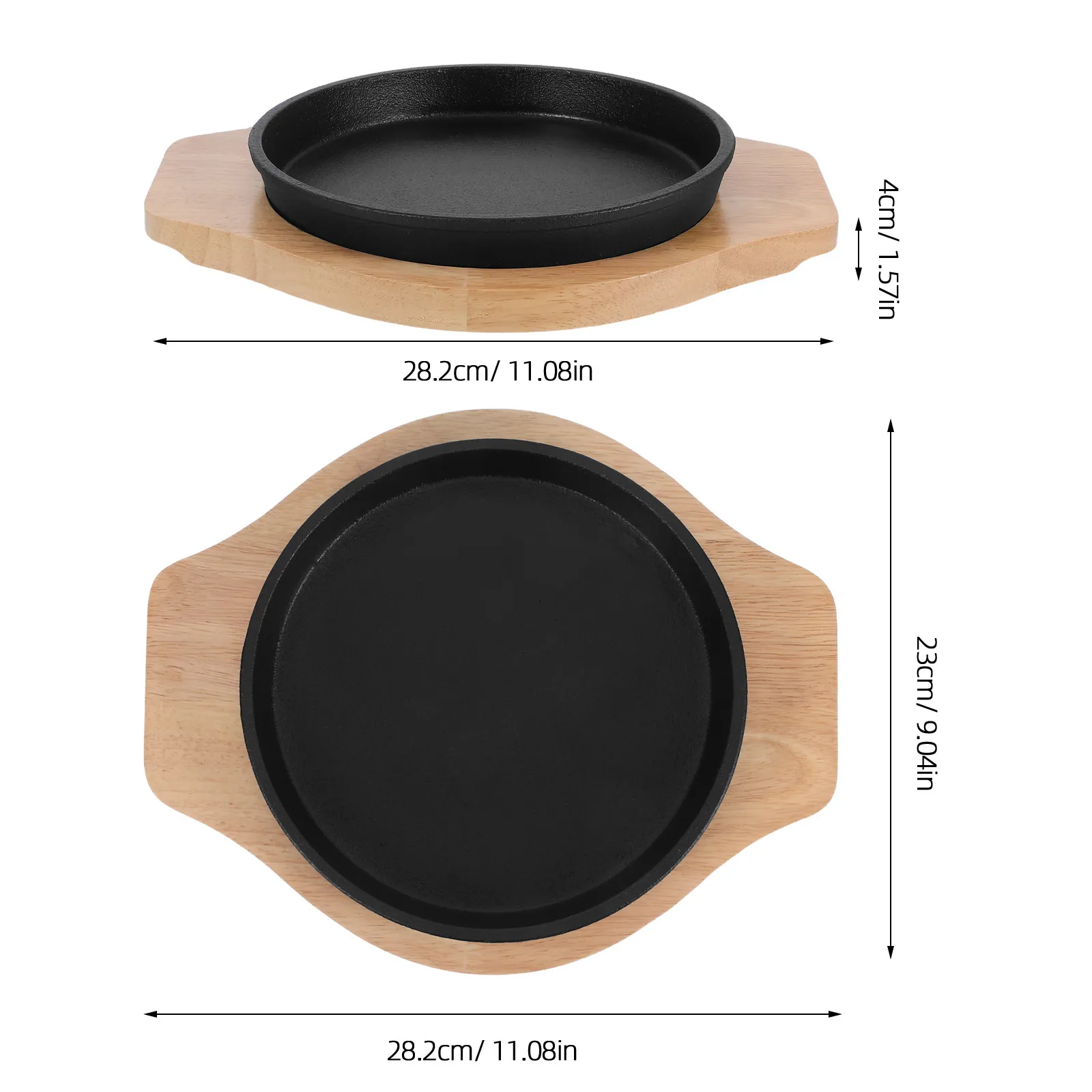 Heavy Duty Round Steak Grill Pan Cast Iron Bbq Griddle Plate for Indoor Grilling Searing Serving Even Cooking Family Gatherings