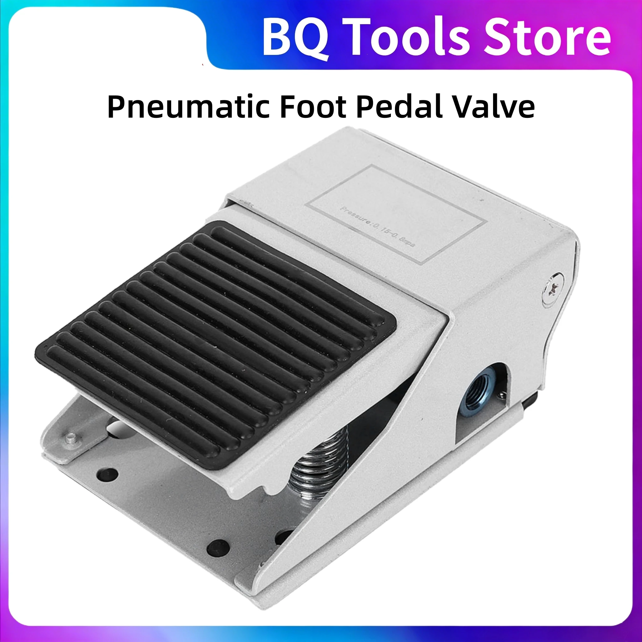 Pneumatic Foot Pedal Valve 3 Way 2 Position Air Pneumatic Pedal Valve G1/4 Threaded Pneumatic Pedal Valve 0-0.8Mpa
