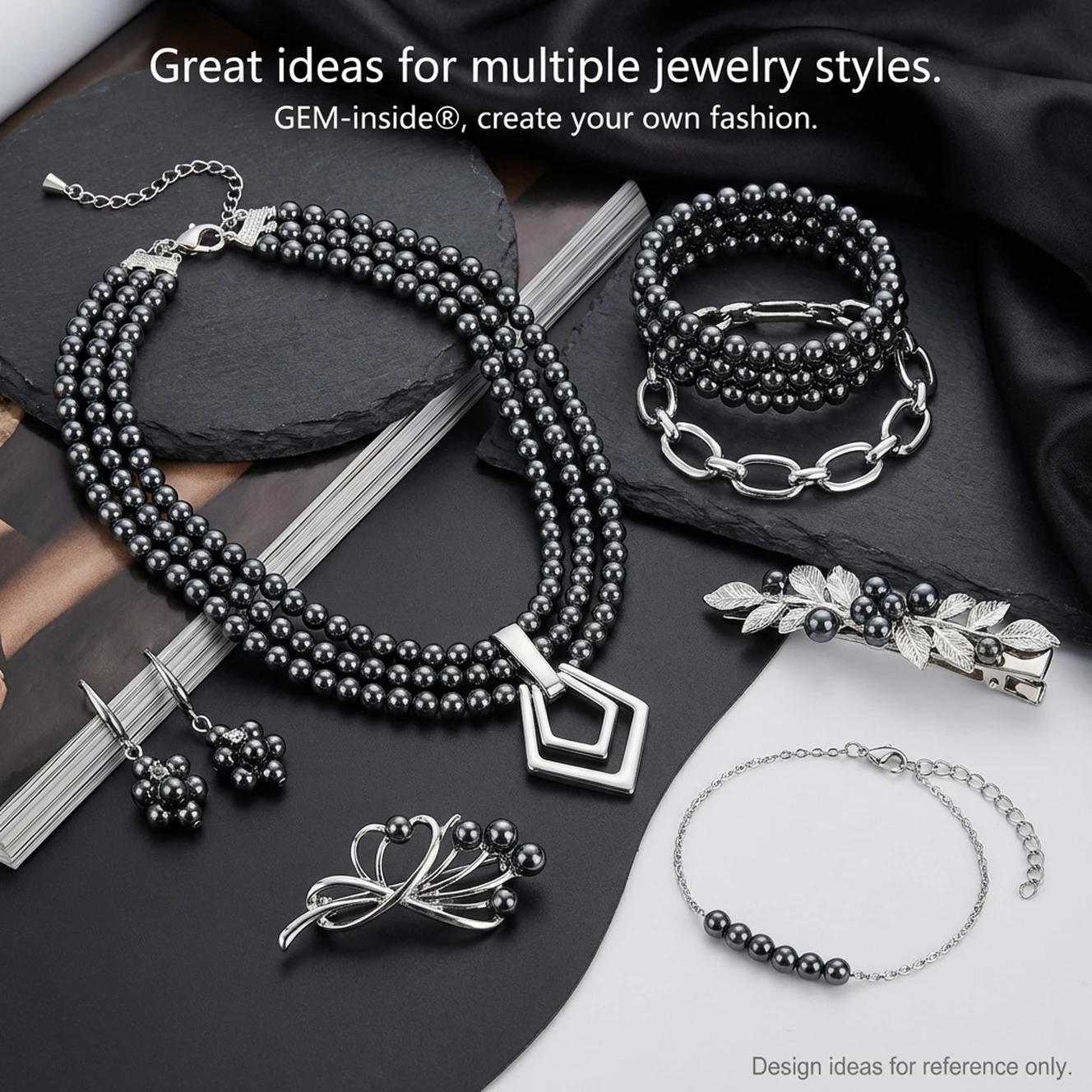 Natural Stone Black Hematite Round Beads For Jewelry Making Strand 15 Inch DIY Bracelet Neckalce Women Gifts 6mm 8mm 10mm 12mm