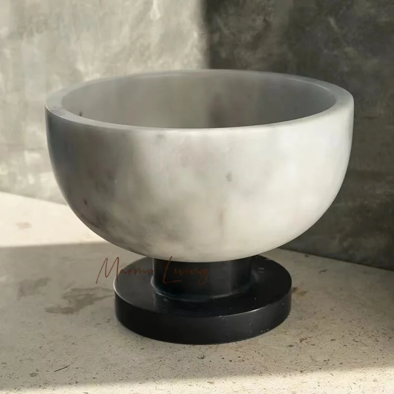 Moderne einfache Marmor Obstteller Dekoration Modell Zimmer Couchtisch Tisch Ablagefach Desktop Home Dekoration