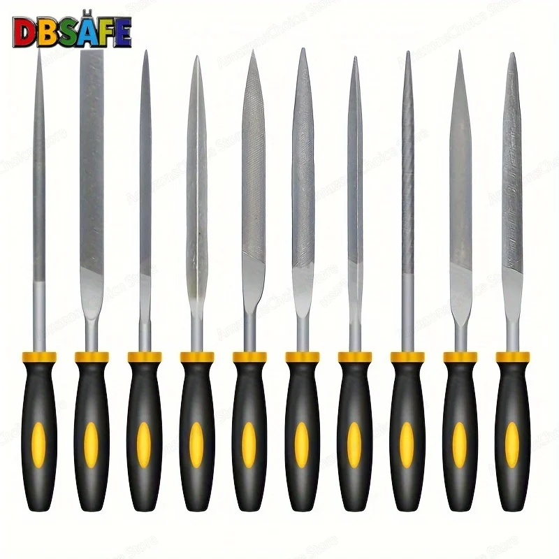 Juego de limas de aguja Premium, limas de acero con alto contenido de carbono, asas ergonómicas antideslizantes para un archivo preciso en un modelo de plástico y madera, 5-10 Uds.