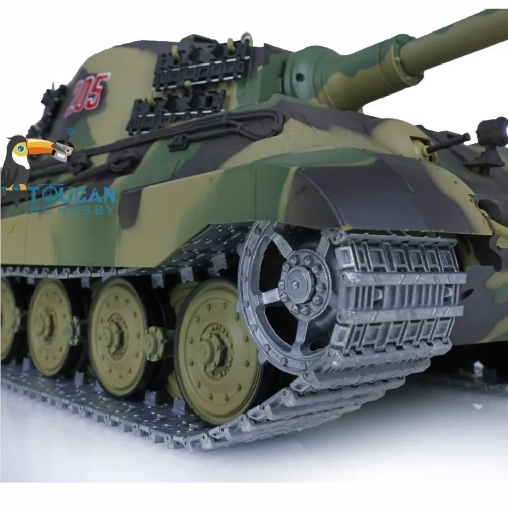 Henglong RC Tank 3888A 2.4G 1/16 7.0  King Tiger Metal Track Barrel Recoil BB Airsoft Military Toucan Boy Toys TH17524