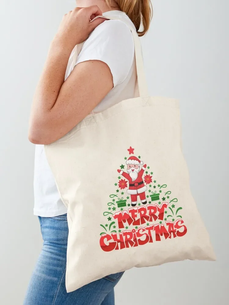 Merry Christmas Santa Claus Tree Tote Bag personalized tote bags woman 2025 tote bags men Bag