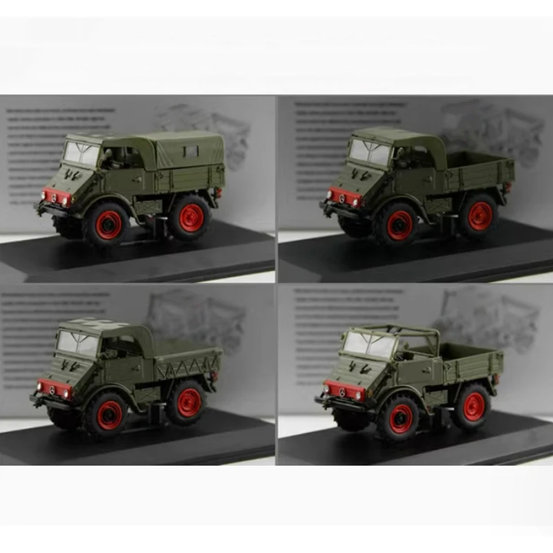 Diecast 1:43 Scale Unimog U401 รถ SUV รถบรรทุกรุ่นสําเร็จรูปจําลองตกแต่งของขวัญคลาสสิกจอแสดงผลแบบคงที่