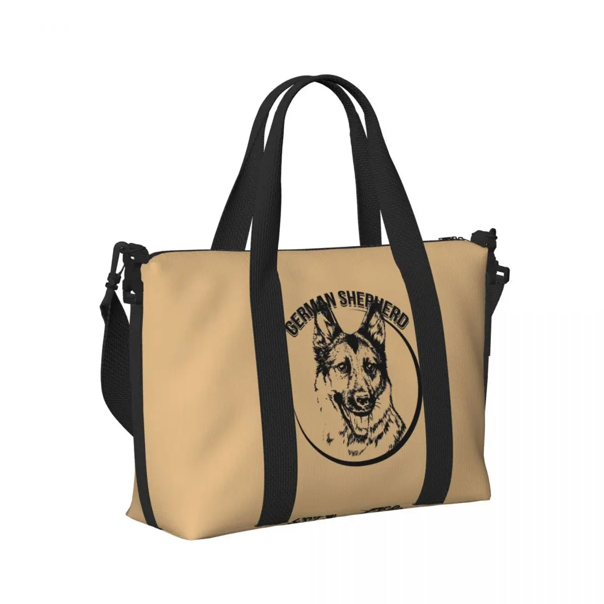 

German Shepherd Dog Beach Travel Bag Large Capacity Tote Bags for Gym Sport Women Shopping Duffle Shoulder Bag
