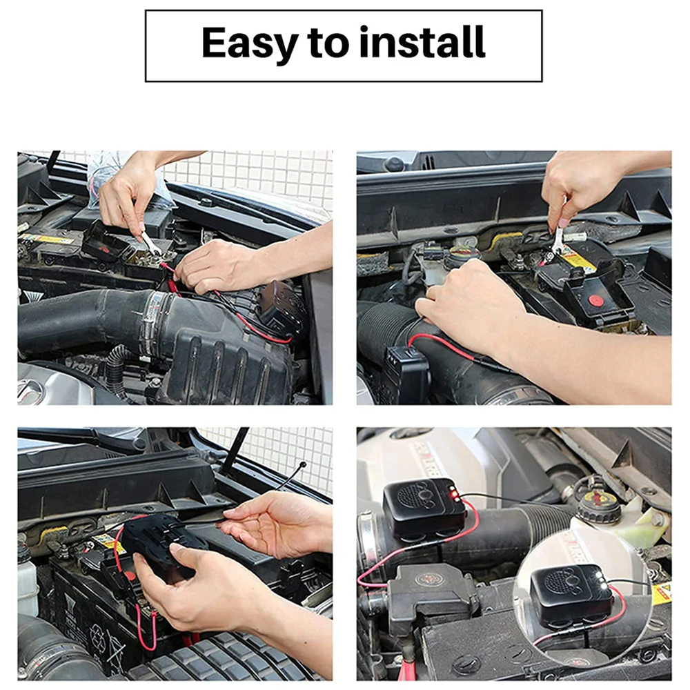 Podofo 12V Auto Ultraschall-Mäuseabwehr Anti-Ratten-Abwehrgerät Ungiftig mit Evictor Stroboskoplicht für Auto LKW Wohnmobil – Detail 2