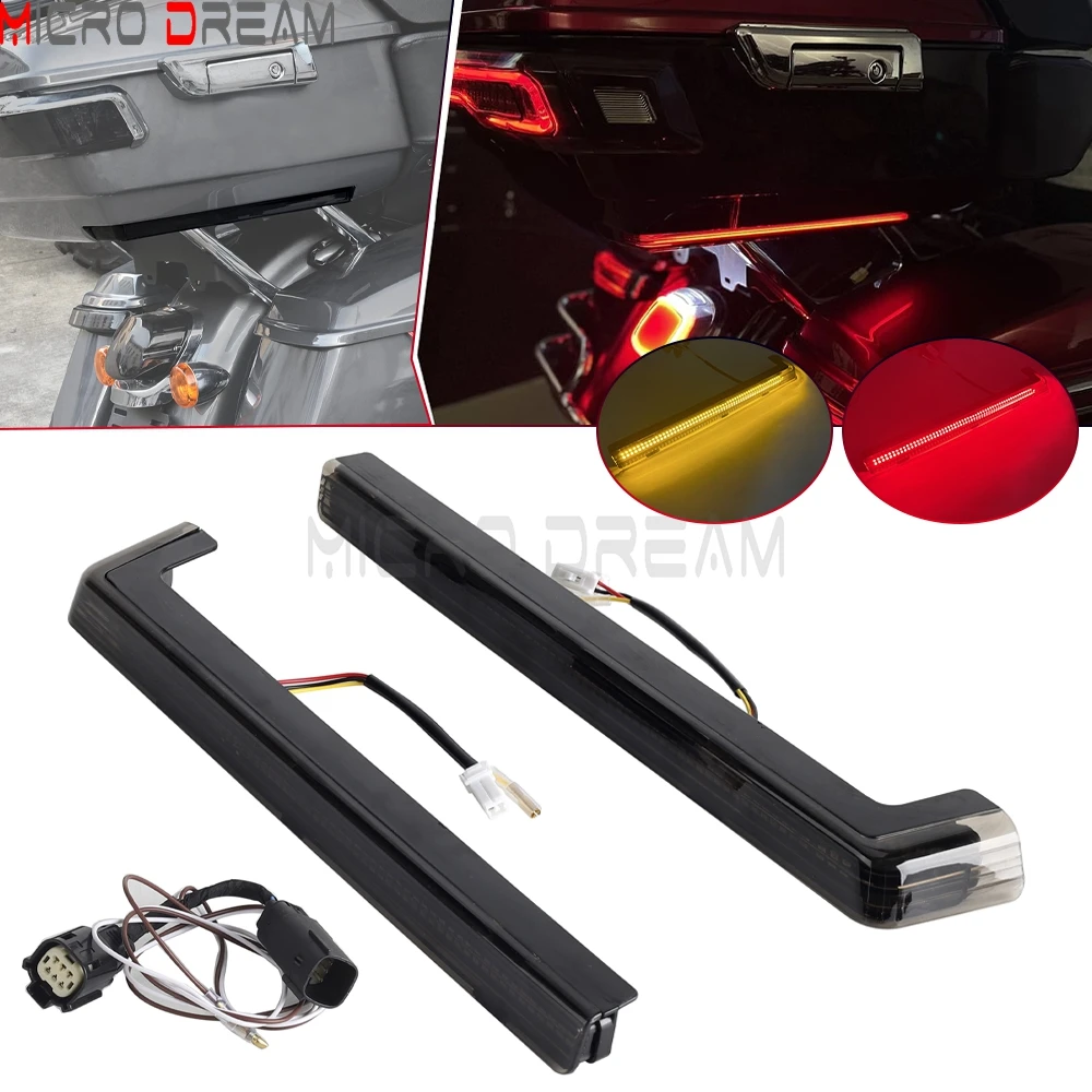 

Светодиодный индикатор бокового габаритного фонаря для мотоцикла, задний фонарь для Harley Touring Road King Street Electra Trike Glide 2006-2023