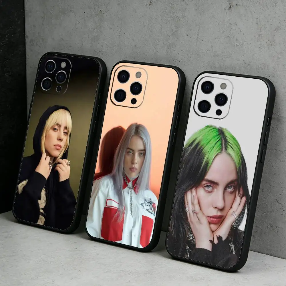 

BE B-Billie Bad Guy Printing Phone Case For iPhone17,16,15,14,13,12 Plus,Max Soft Silicone Black Cover