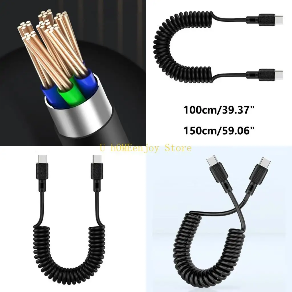 B0KF Retractables USB C Cable Fast Charging Type C Phone Fast Charging Data Transfer for Phone 16 S20
