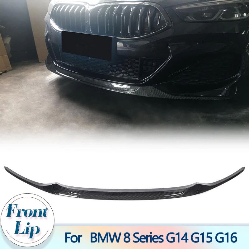 

Front Bumper Lip Spoiler for BMW 8 Series G14 G15 G16 840i 2D 4D 2020-2022 Dry Carbon Car Front Lip Chin Apron Guard Body Kits