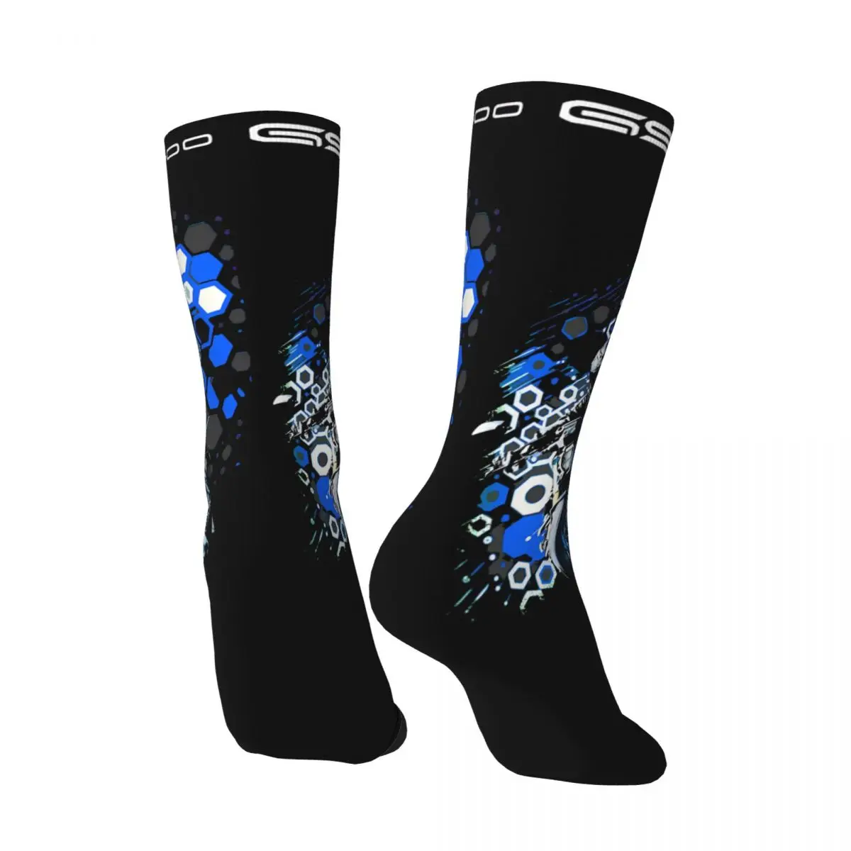 Funny Crazy Sock for Men Awesome Hip Hop Harajuku New GSX S1000 Happy Seamless Pattern Printed Boys Crew compression Sock