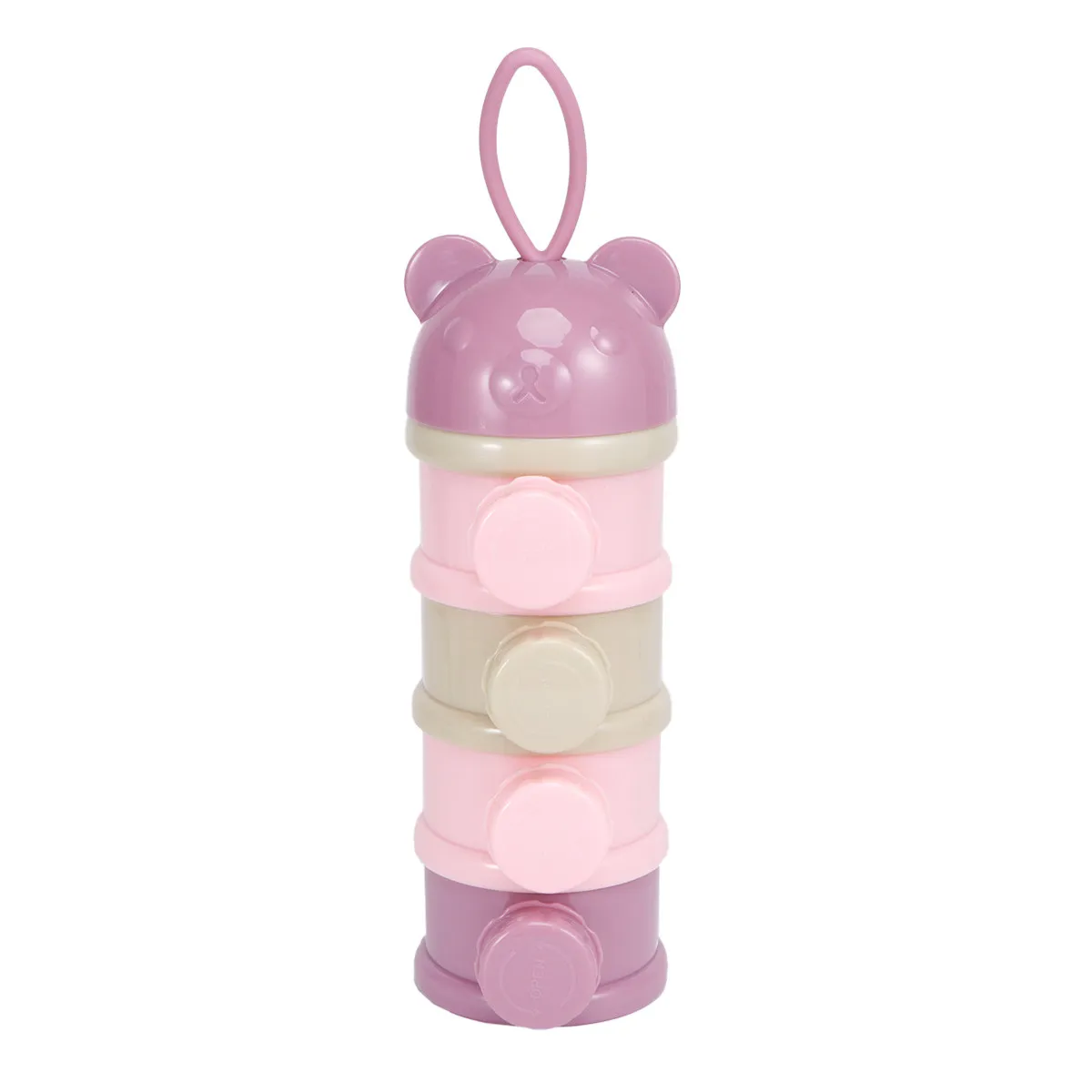 4-Layer Portable Baby Milk Powder Box Food-Grade PP Formula Storage Container for Travel Outdoor Feeding Snack Fruit Oatmeal