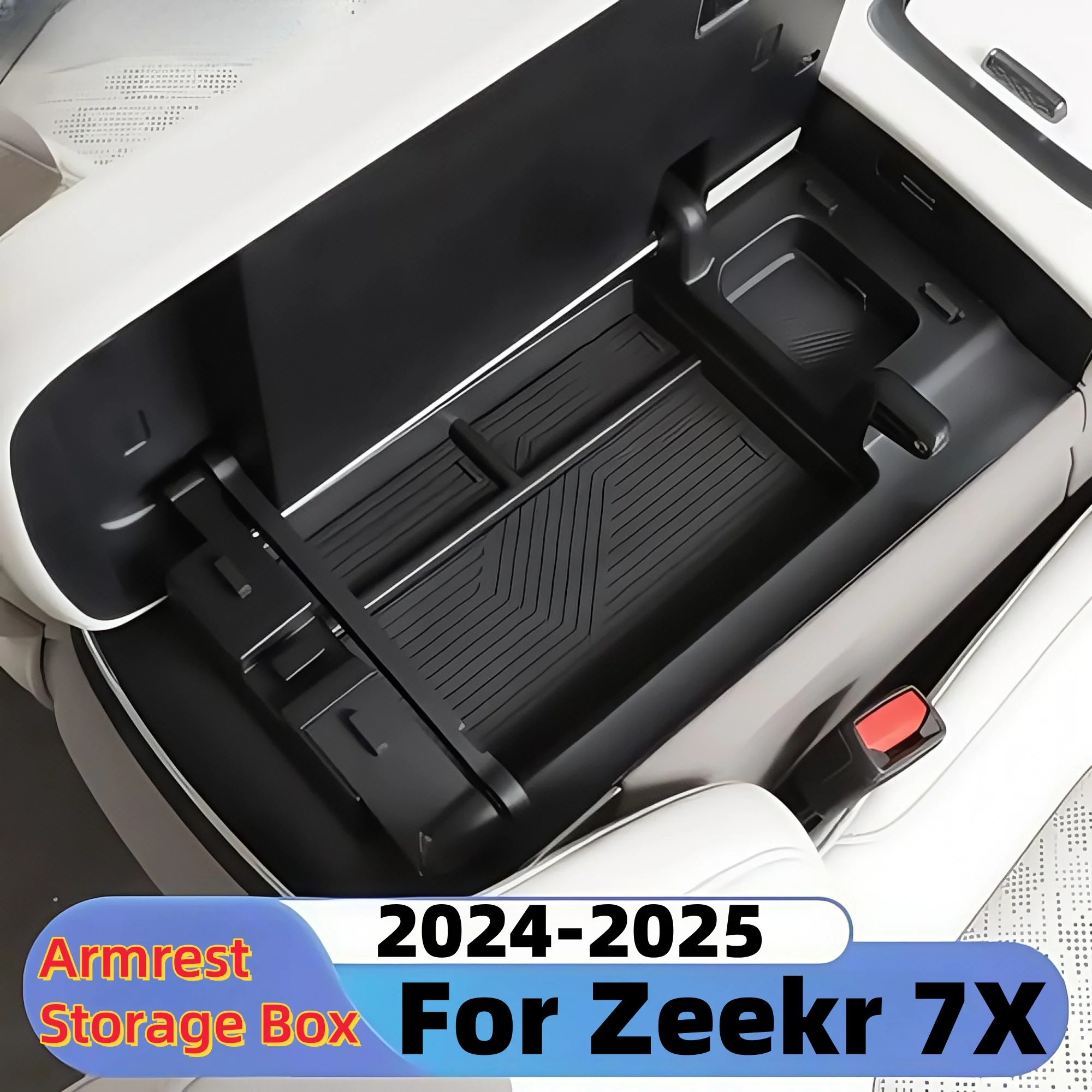 

Автомобильный ящик для хранения под центральной консолью для Zeekr 7X 2024-2025, ящик для хранения под подлокотником, аксессуары для интерьера, ящик для подлокотника