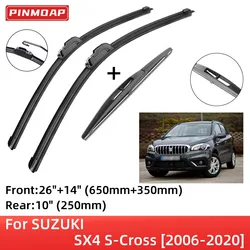 Per SUZUKI SX4 S-Cross 2006-2020 spazzole tergicristallo anteriori posteriori spazzole accessori taglierina J gancio 2014 2015 2016 2017 2018 2019 2020