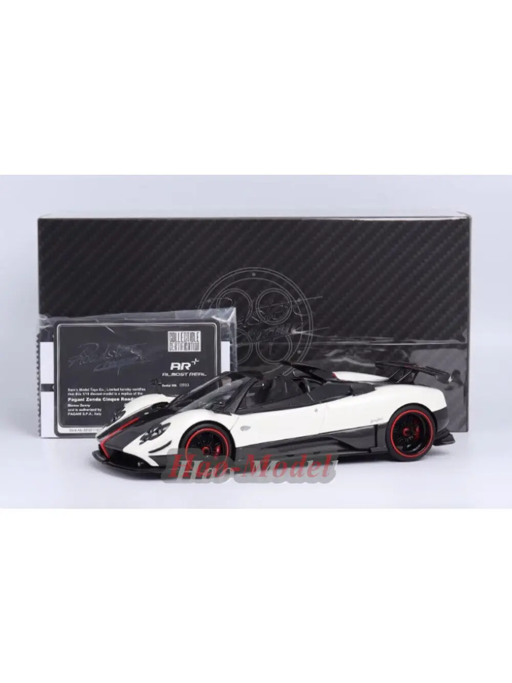 AR 1/18 For Pagani Zonda Cinque Roadster 2009 Alloy Diecast Car Model Simulation Toys Birthday Gifts Hobby Display Collection