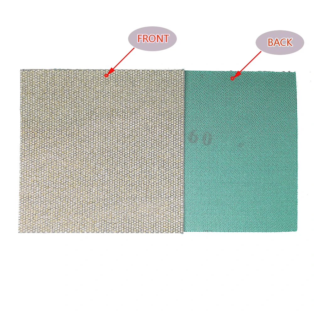 Hoja de pulido de diamante galvanizada de 4 "x 4", papel de lija de limpieza manual para Metal, madera, pulido, azulejo de cerámica, vendaje de bordes de vidrio, 1 ud.