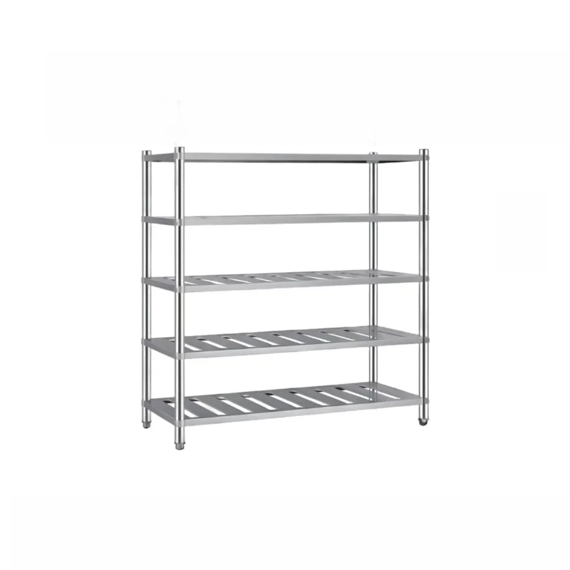 Multi-layer Stainless Steel Shelves, Strong Load-bearing Capacity, High-quality Kitchen Shelves, 5-Layers Shelves Perforated