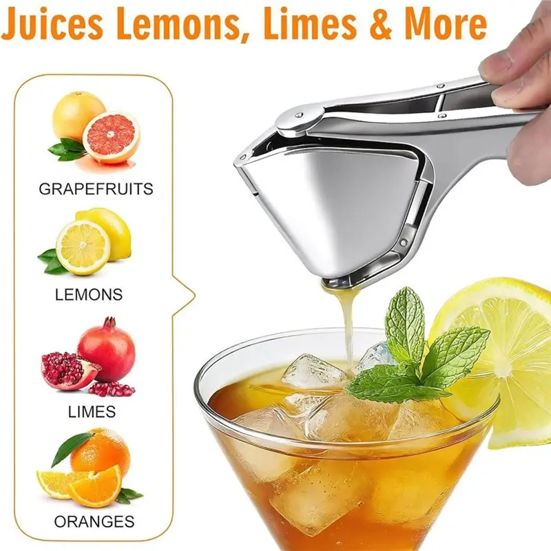 SOFT-Lemon Squeezer, Stainless Steel Lemon Juicer, Dishwasher Safe, Heavy Duty Hand Press Citrus Extractor