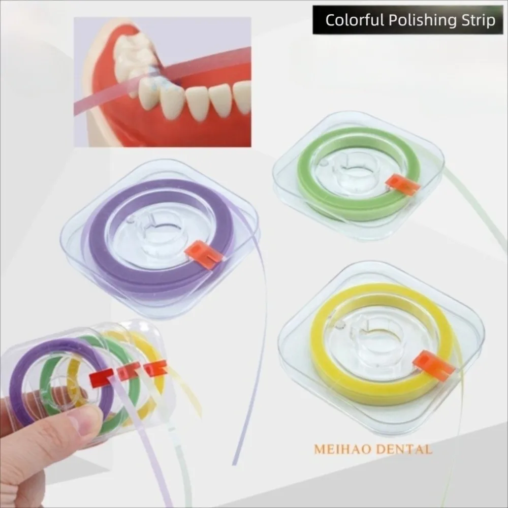 Portable Dental Polishing Strips Multifunctional 20/30/50um Tooth Finishing Strip Tooth Interdental Sanding Surface Dental Tool