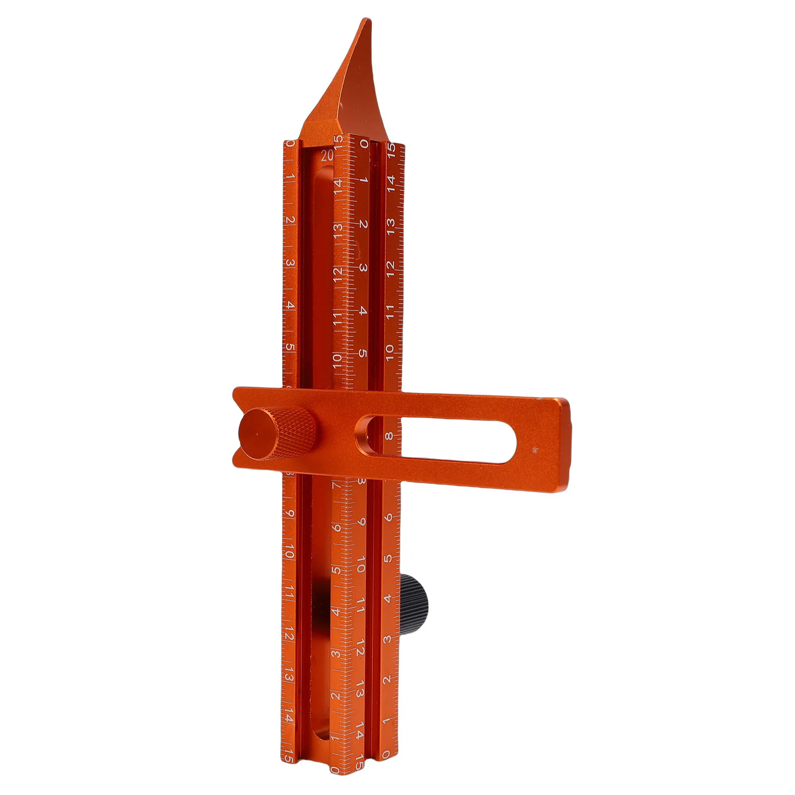 Magnet 4 Sided Scale Scribing Tool Leveling Ruler with Magnet Base Multi Purpose Woodworking Marking Tool for Carpentry Furnitur