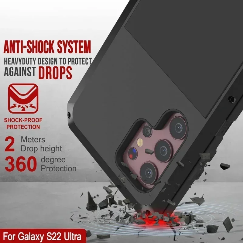 Etui na Samsung S26 S25 S24 S23 Ultra Plus, wytrzymała ochrona, pancerne metalowe aluminiowe etui na telefon, luksusowa obudowa. — zdjęcie produktu 4
