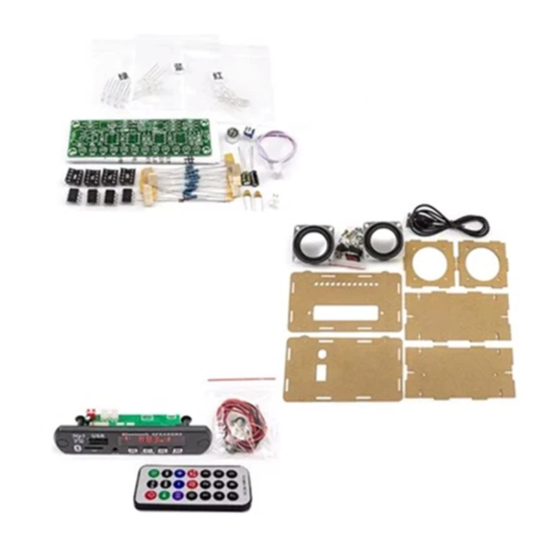 DIY Bluetooth Speaker Kit With FM Radio DIY Soldering Project Practice Solder Assembly DIY Electronic Kit 2X3w Speaker