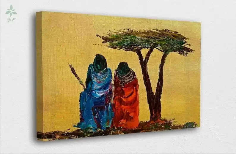 African Ethnic Tribe Art Canvas Wall Decoration For Home Office