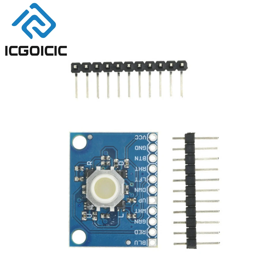 1-10PCS 5-Way Directional Keypad Module – Up/Down/Left/Right/Centre Button, 2.5V–5.25V, with Breakout Board for Arduino
