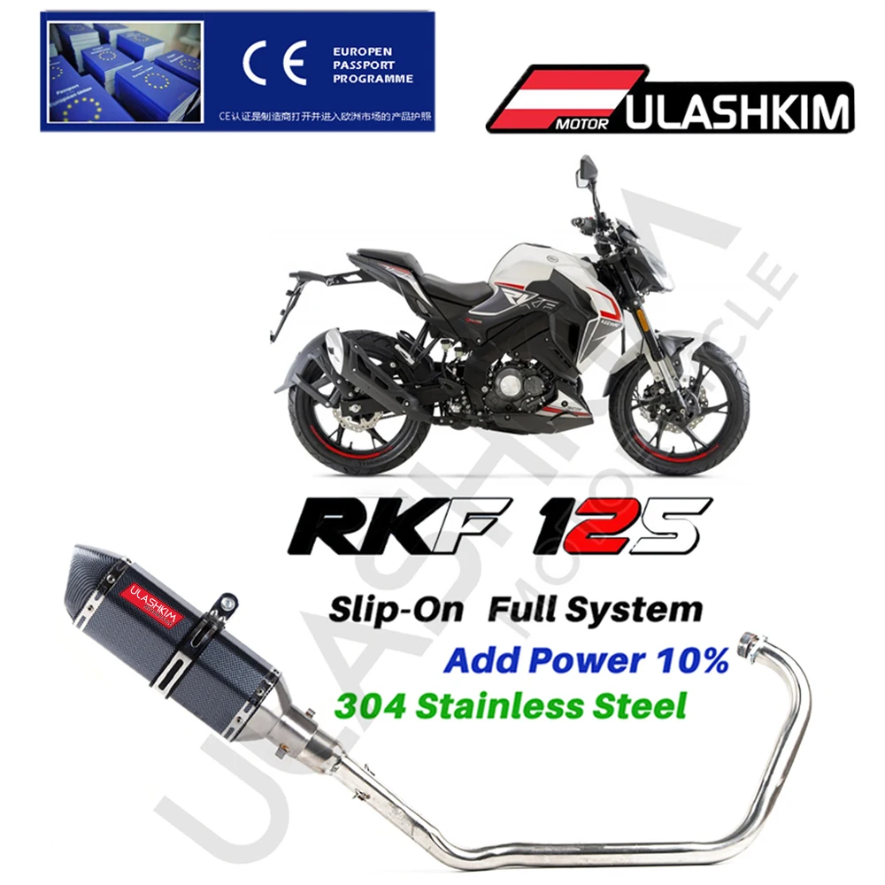 Motorcycle Exhaust Muffler Full sytem slip on For Keeway RKF 125 RKF125 Exhaust Muffler Escape