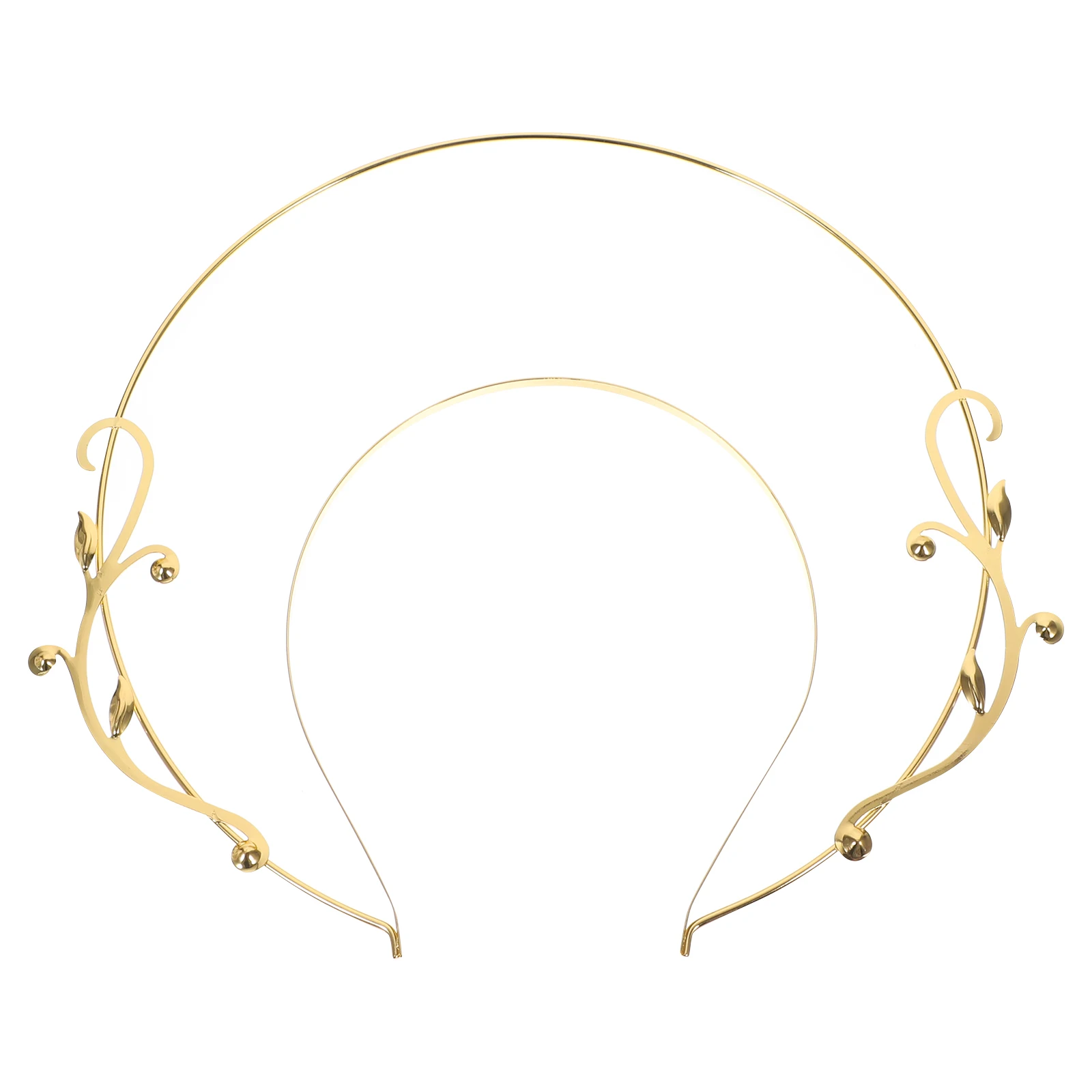 

Goddess Crown Headb Princess Hairb Heart Shaped Bridal Accessories Wedding Party Prom Elegant Vintage Golden Alloy H made