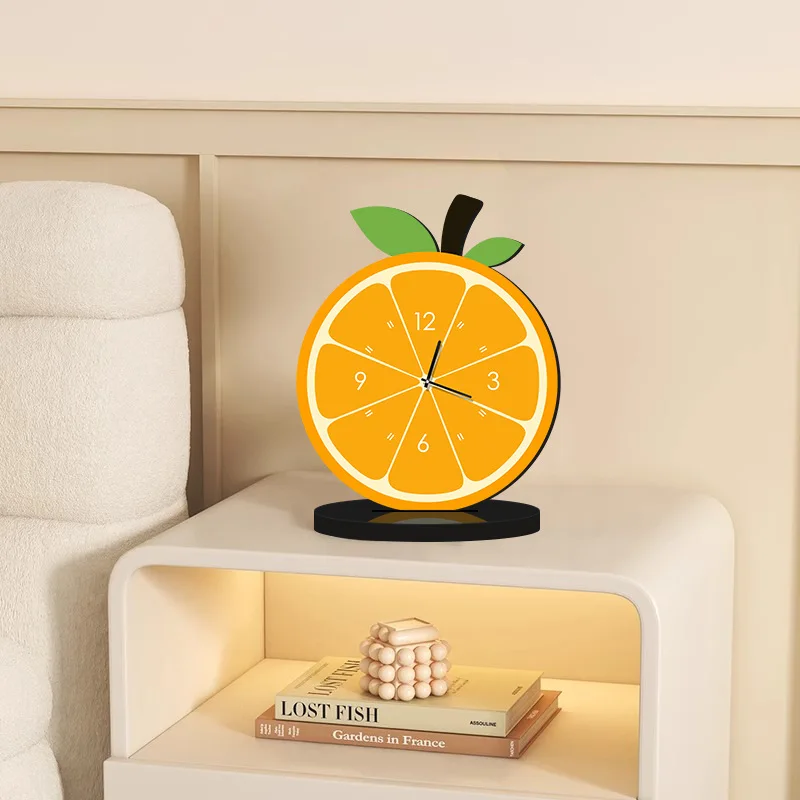 

Creative fruit desk clock, minimalist modern home, TV cabinet, desk decoration, living room, office desk, high-end decoration