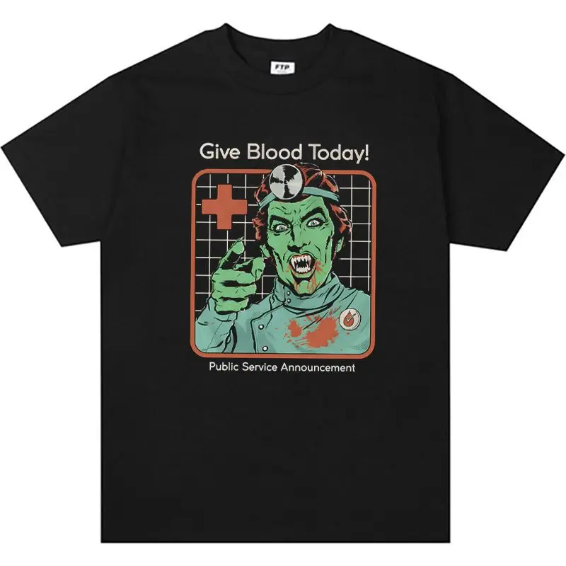 

Повседневная футболка с забавной иллюстрацией в американском стиле, винтажная мужская и женская свободная хлопковая футболка с короткими рукавами и принтом