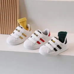 Toddler Baby Kids Fashion Design Walking Shoes Sneakers White Non-slip Casual Shoes Boys Girls Breathable Outdoor Board Shoes