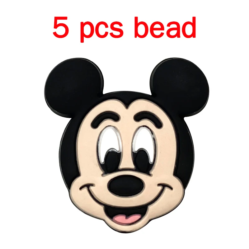 5 Stück Silikon-Cartoon-Perlen Schnullerkette Baby DIY Pflege Nippelkette Zubehör – Detail 5