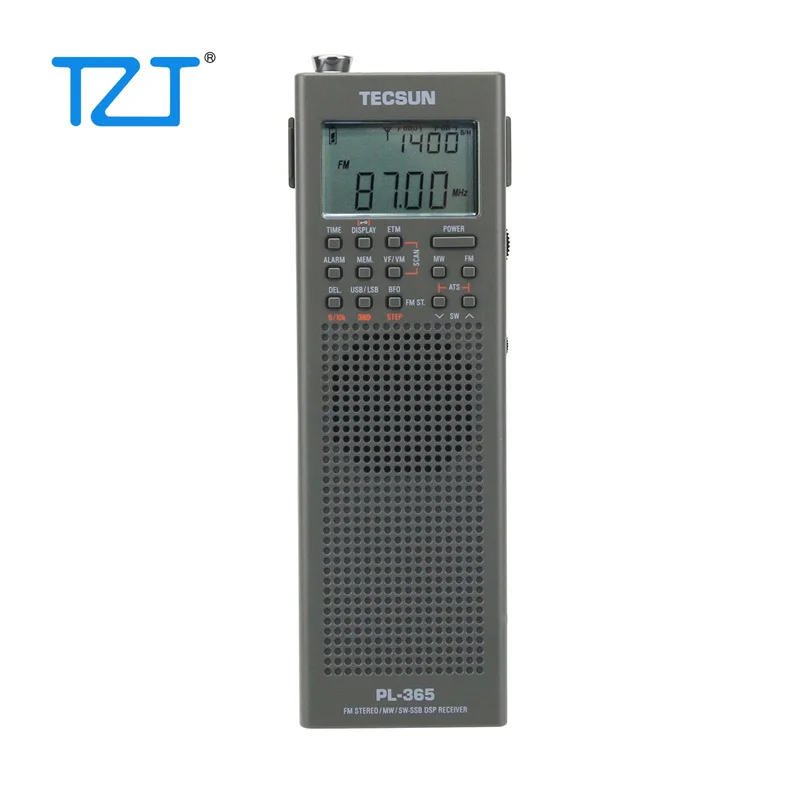 For Tecsun PL-365 Full Band Radio Digital Demodulation DSP Radio Receiver Single Sideband Grey/Black