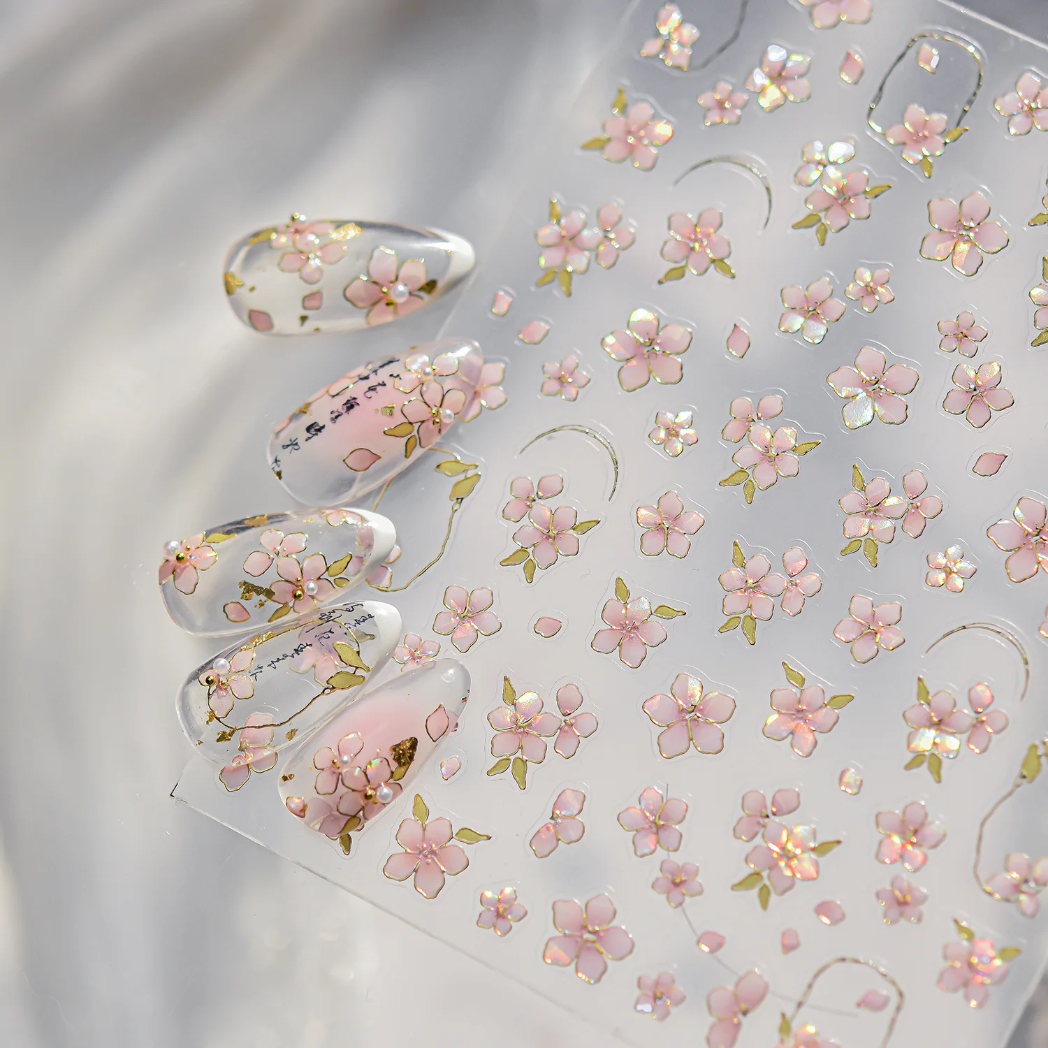 فلاش حالمة قليلا الطازجة الساخن ختم زهرة ملصقات الأظافر عالية الجودة 3D تصميم فن الديكور T-5477 #2