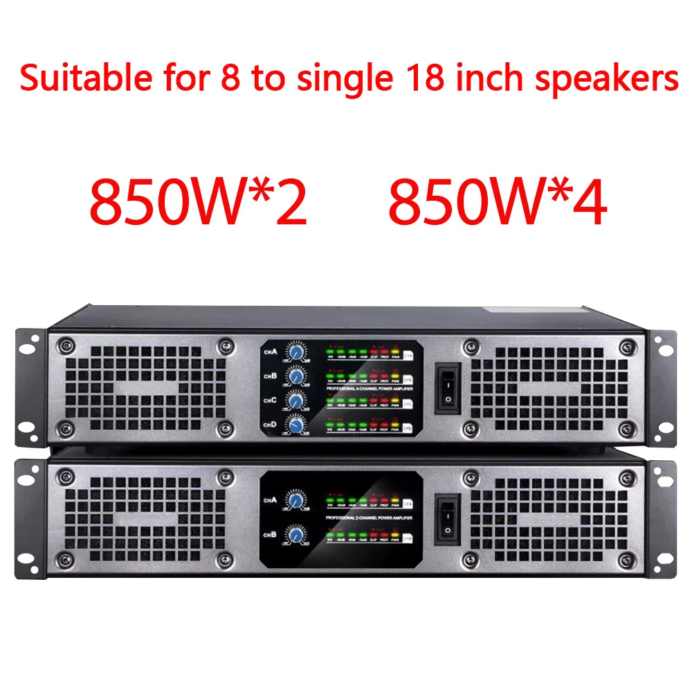 

Professional 4-channel 650W-1100W digital amplifier suitable for karaoke, conference room, church, outdoor stage performance