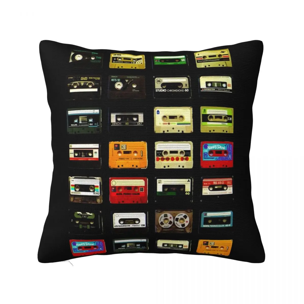 Casette Vintage Restro 60S 70S 80S Tape Casete Menunisex 1247 Personality Streetwear Pillow Case