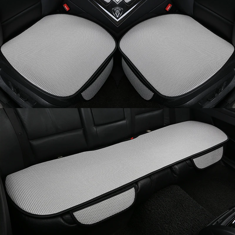 Summer Car Seat Cover Breathable Ice Silk Four Seasons Car Seat Cushion Protector Pad Front Pad Fit for Most Cars