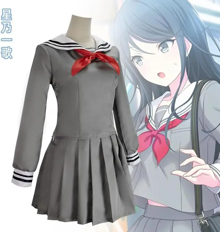 Azusawa Kohane Hoshino Ichika Cosplay Costume Women JK Uniform Sailor Suit Dress Customize